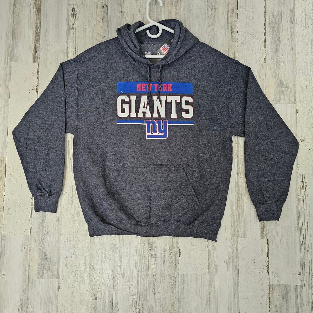 NWT NFL Team Apparel New York Giants Charcoal Pullover Hoodie Men's Size Large